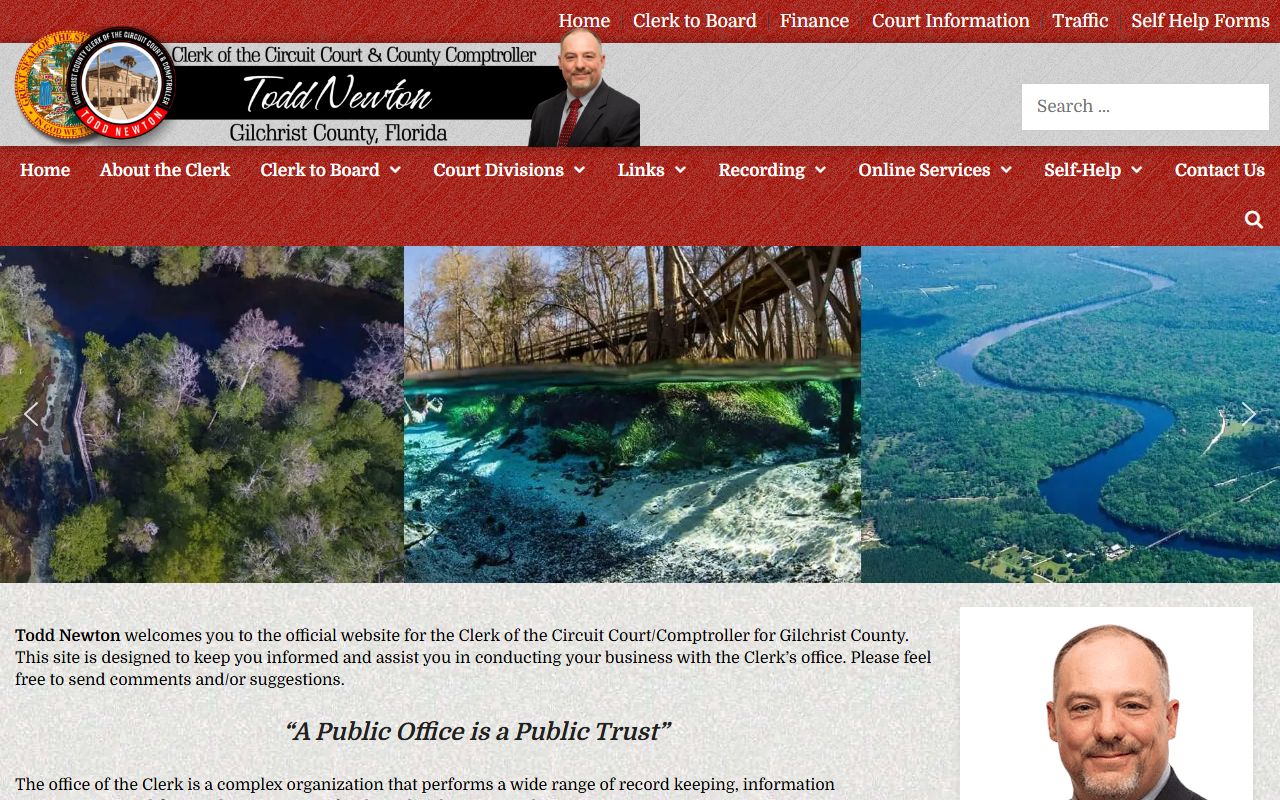 Gilchrist County deed records office page