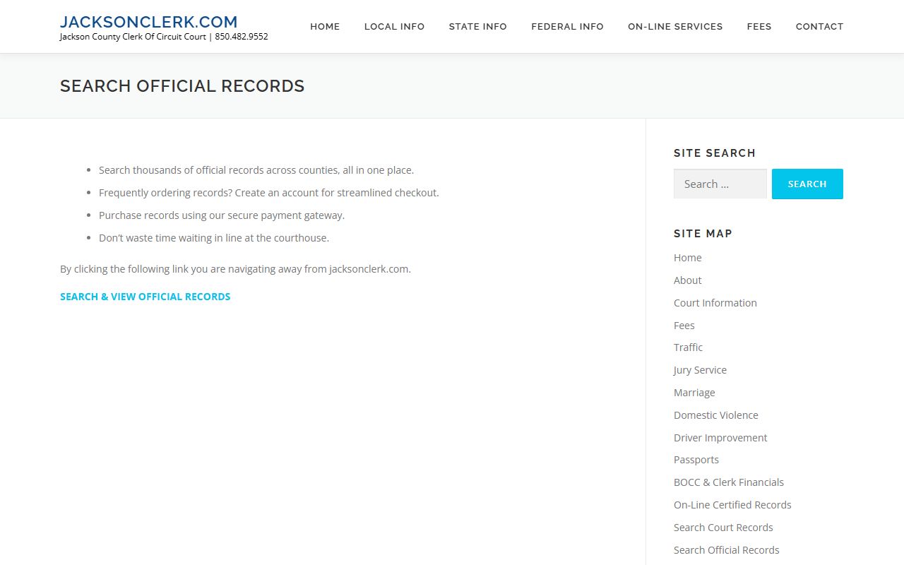 Jackson County deed records office page