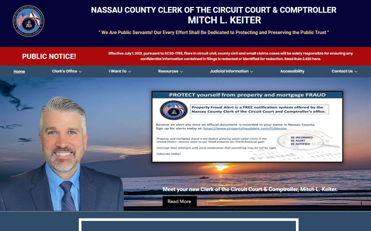 Nassau County deed records office page