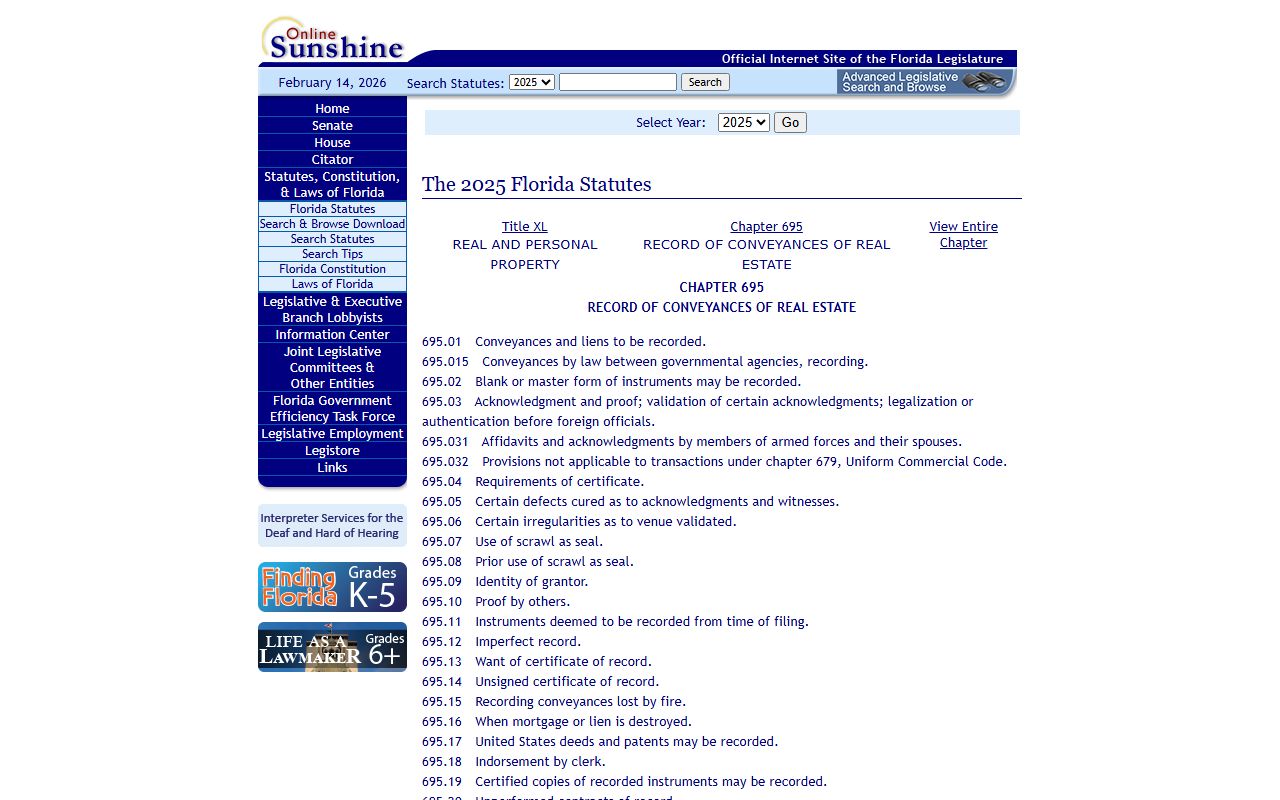 Florida deed records office page